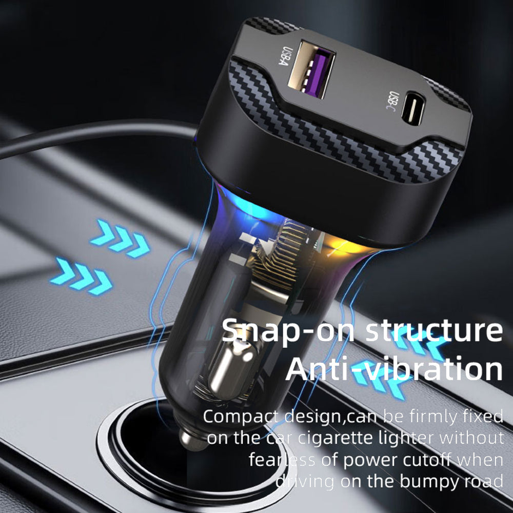 K9 QC3.0 USB+Type-C Phone Fast Charging Adapter Car Charger with PD 30W Type-C Cable K9 QC3.0 USB+Type-C Phone Fast Charging Adapter Car Charger with PD 30W Type-C Cable